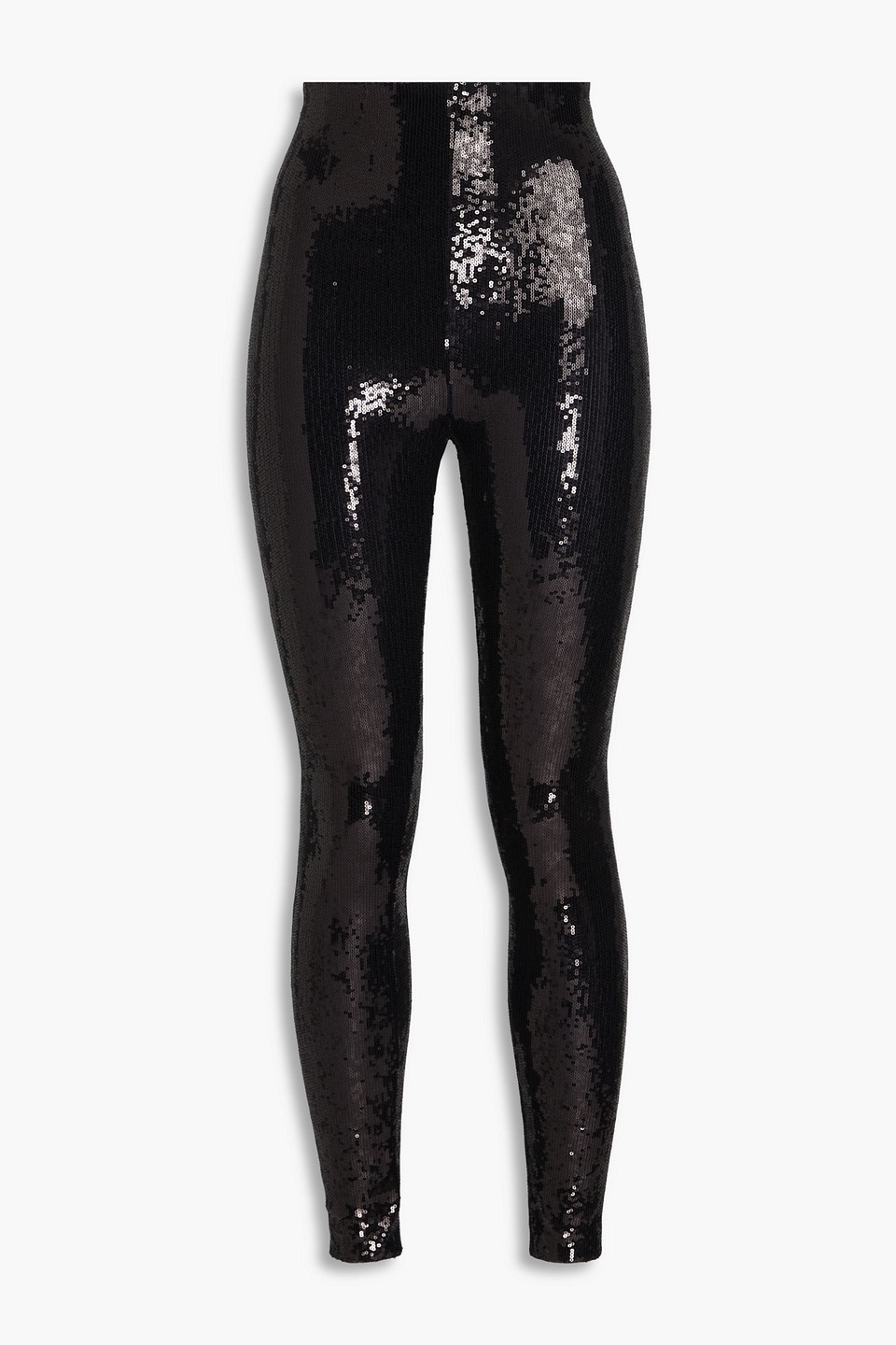 McQueen - Sequined crepe leggings - Black - IT 42