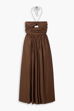 Camille Halterneck Cut-out Knit Maxi Dress