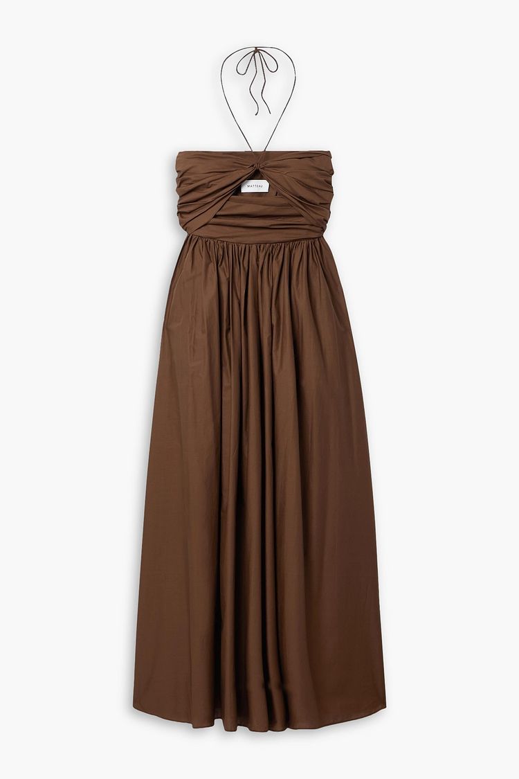 Summer Loose Halterneck Stitching Maxi Dress