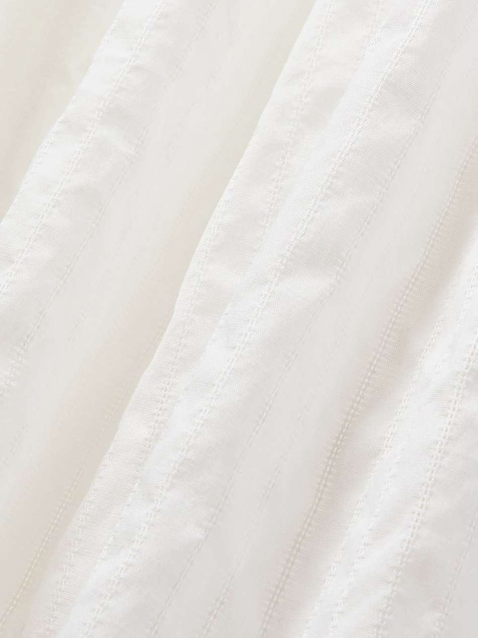 tiered embroidered crinkled cotton-voile maxi shirt dress