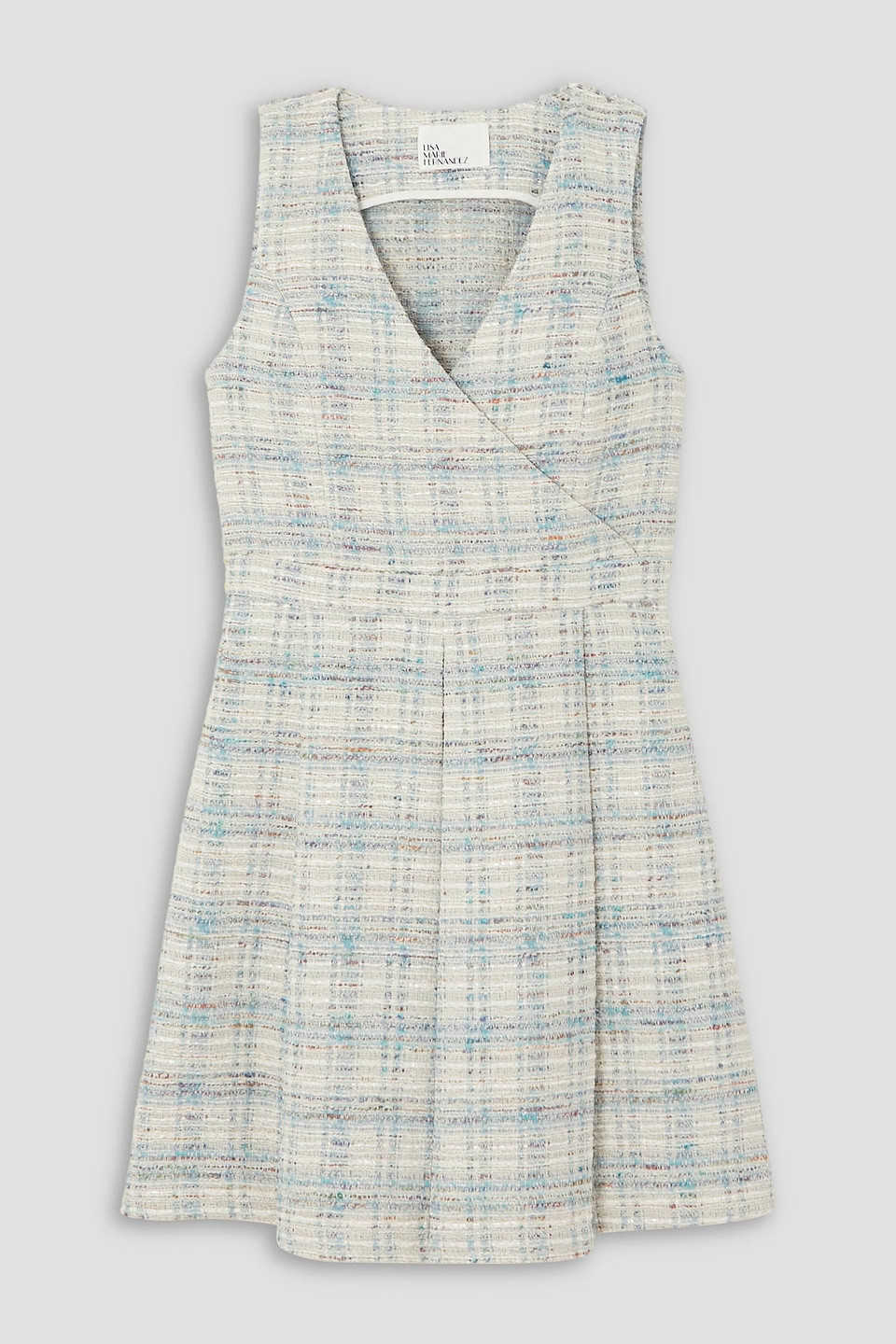 Lisa Marie Fernandez Minikleid Aus Tweed Aus Einer Baumwollmischung Mit Wickeleffekt In Naturfarben