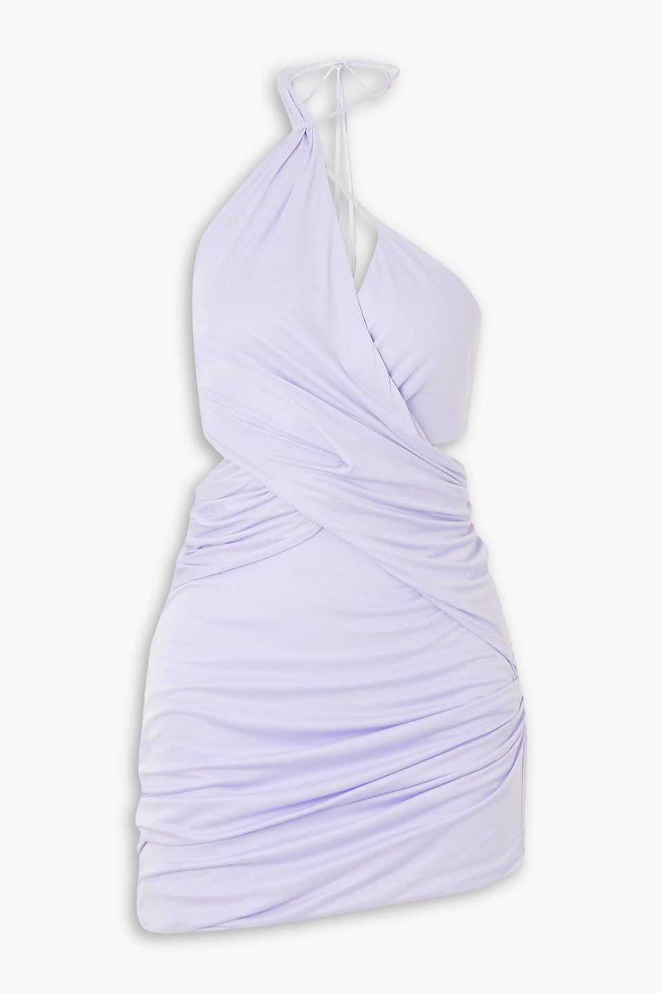 Molos asymmetric cutout draped modal mini dress