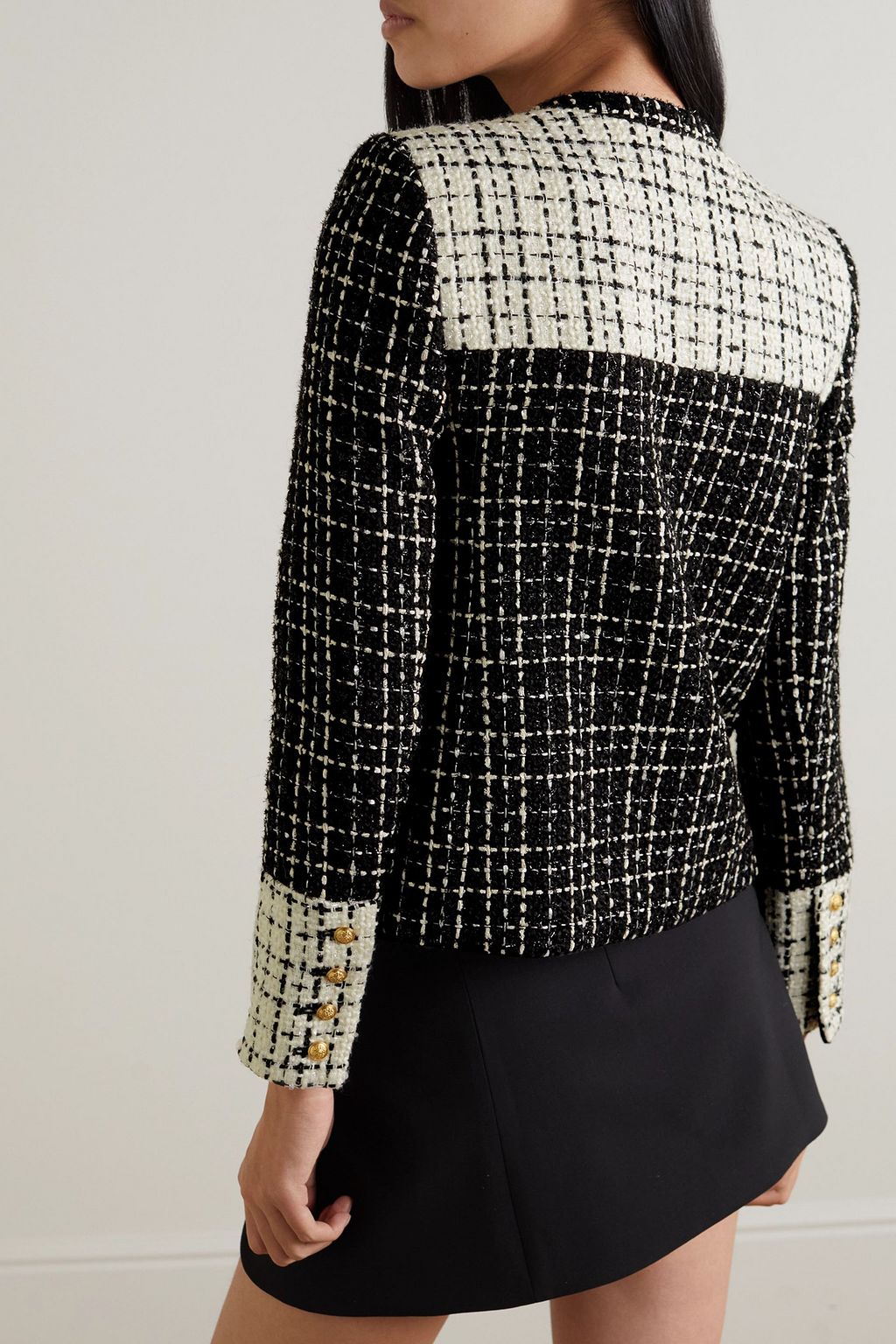 ALICE + OLIVIA جاكيت Jaydn من التويد مزين بأزرار