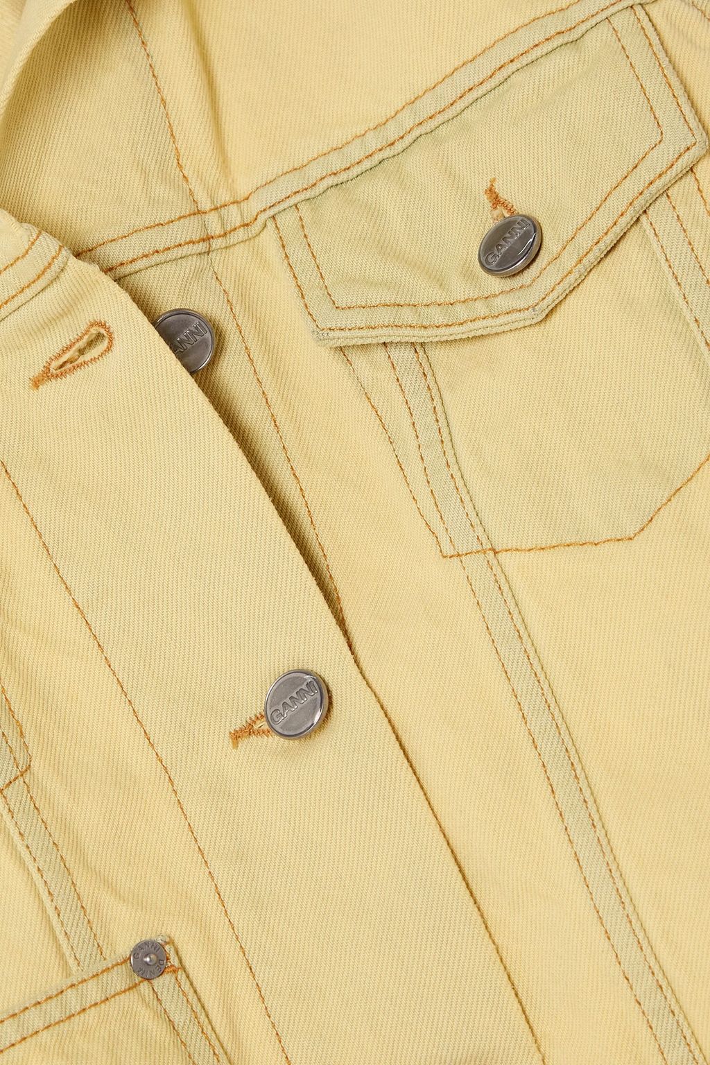GANNI Gebleichte Jeansjacke aus Bio-Denim