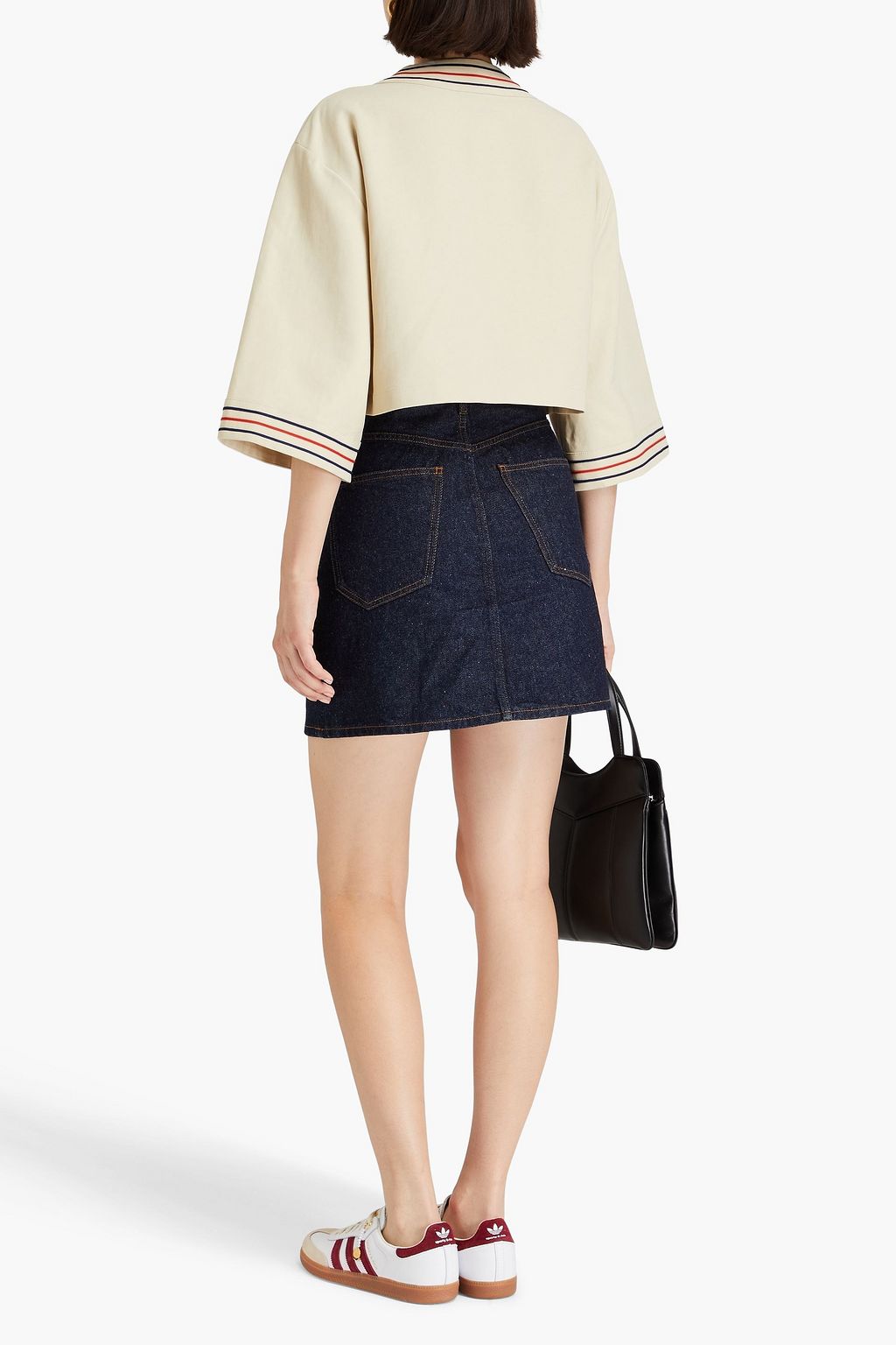 GUCCI جاكيت قصير من مزيج الكتّان وقطن بتصميم مطرّز