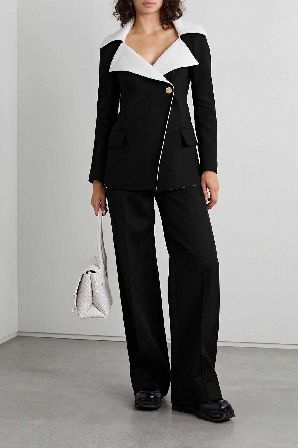 PROENZA SCHOULER بليزر من الصوف المطّاطي بلونين