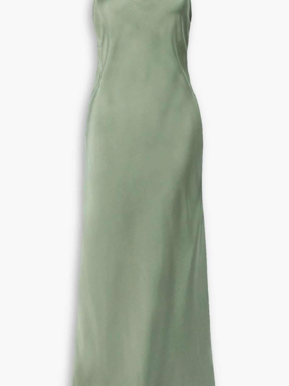 chloe silk-satin maxi slip dress