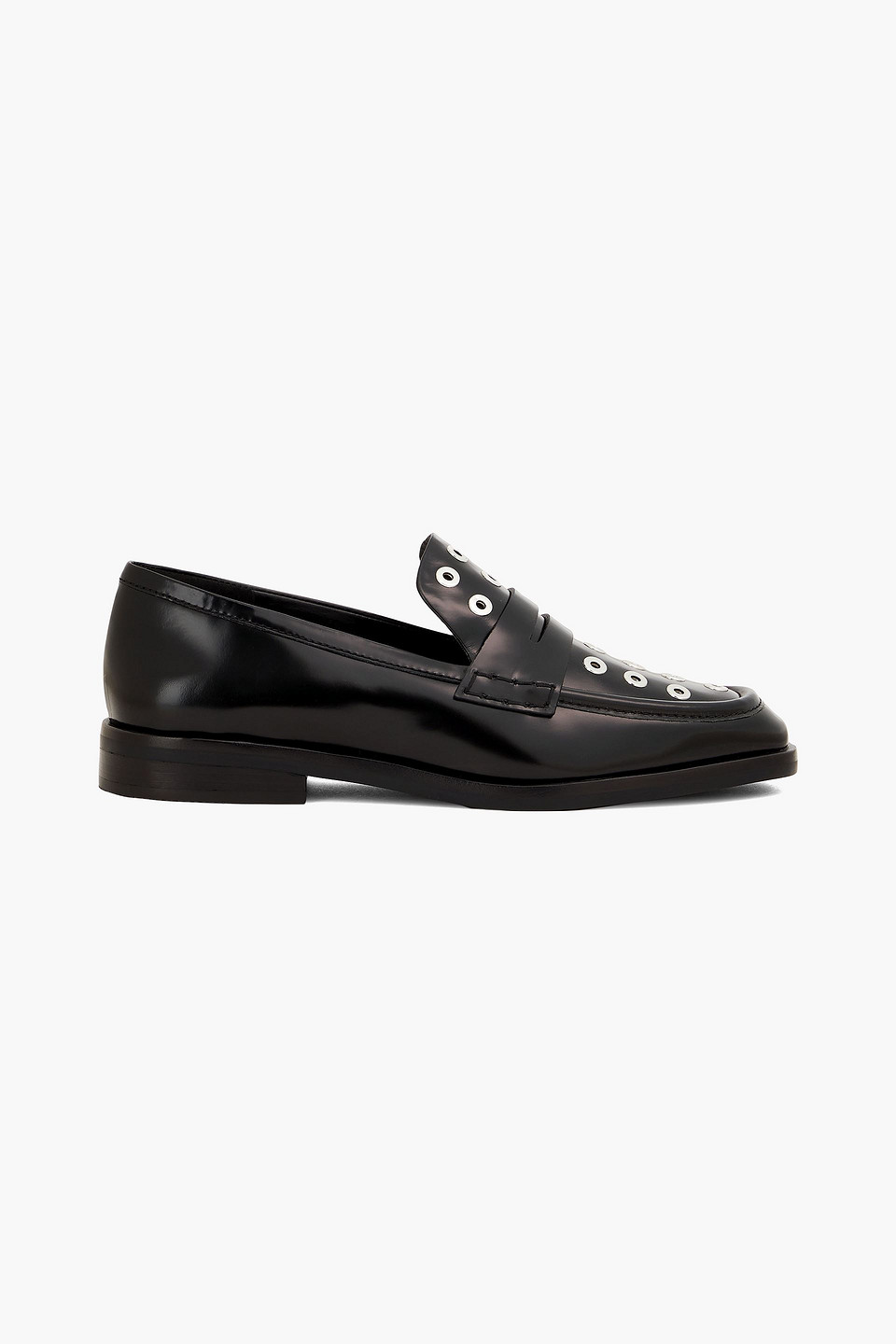 3.1 Phillip Lim Alexa Eyelet-embellished Leather Loafers In Black
