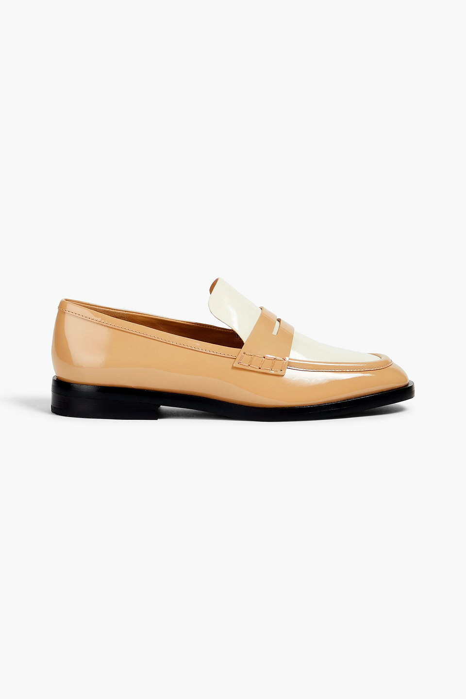 3.1 Phillip Lim Alexa Two-tone Patent-leather Loafers In Brown