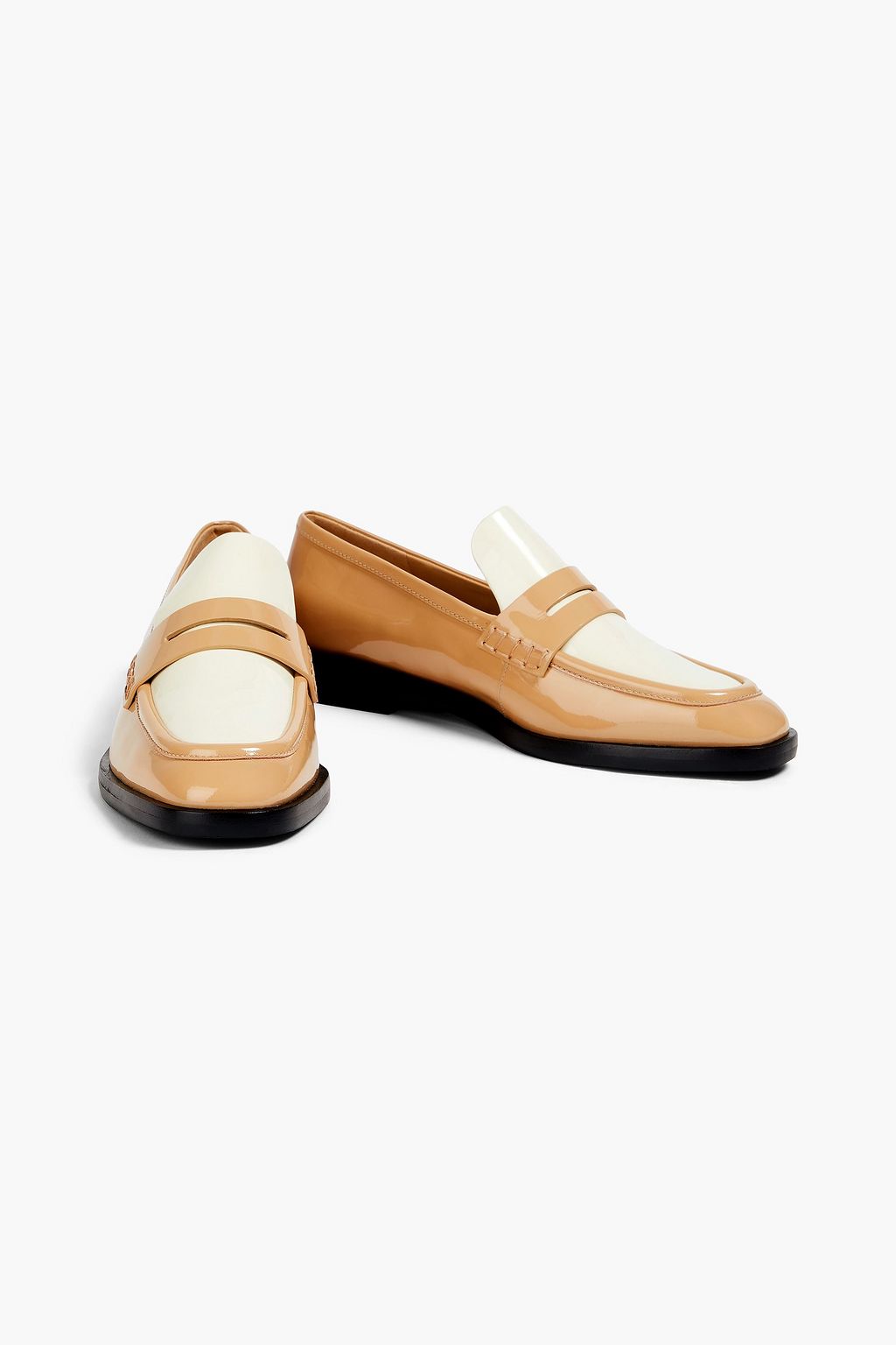 3.1 PHILLIP LIM حذاء لوفر Alexa من الجلد اللامع بلونين