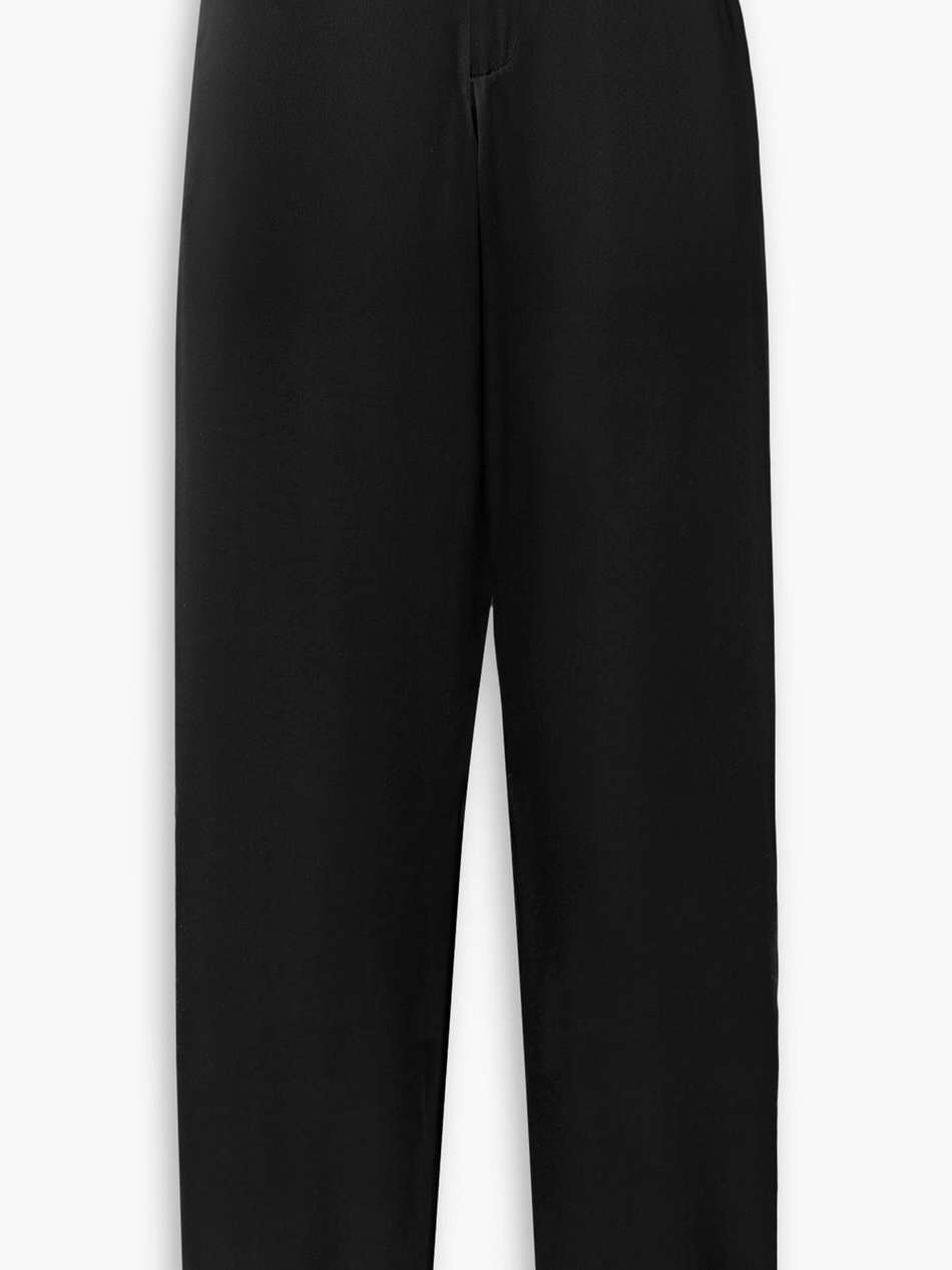 cruise silk-charmeuse straight-leg pants
