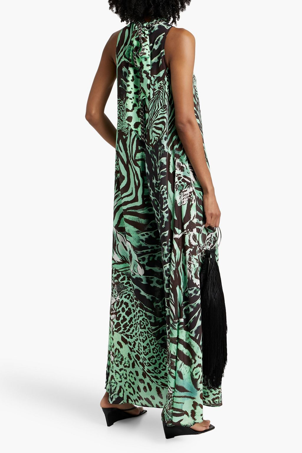 CAMILLA Embellished printed silk crepe de chine wide-leg jumpsuit