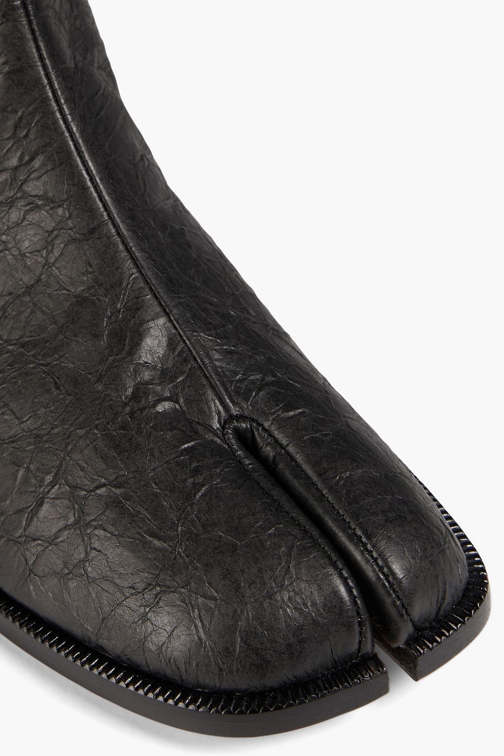 MAISON MARGIELA Tabi crinkled faux leather Chelsea boots