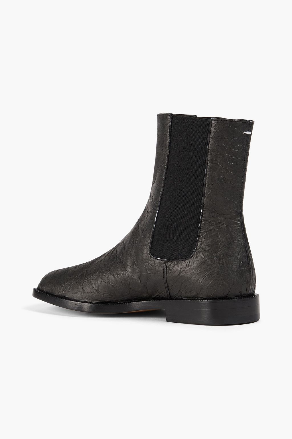 MAISON MARGIELA Tabi crinkled faux leather Chelsea boots
