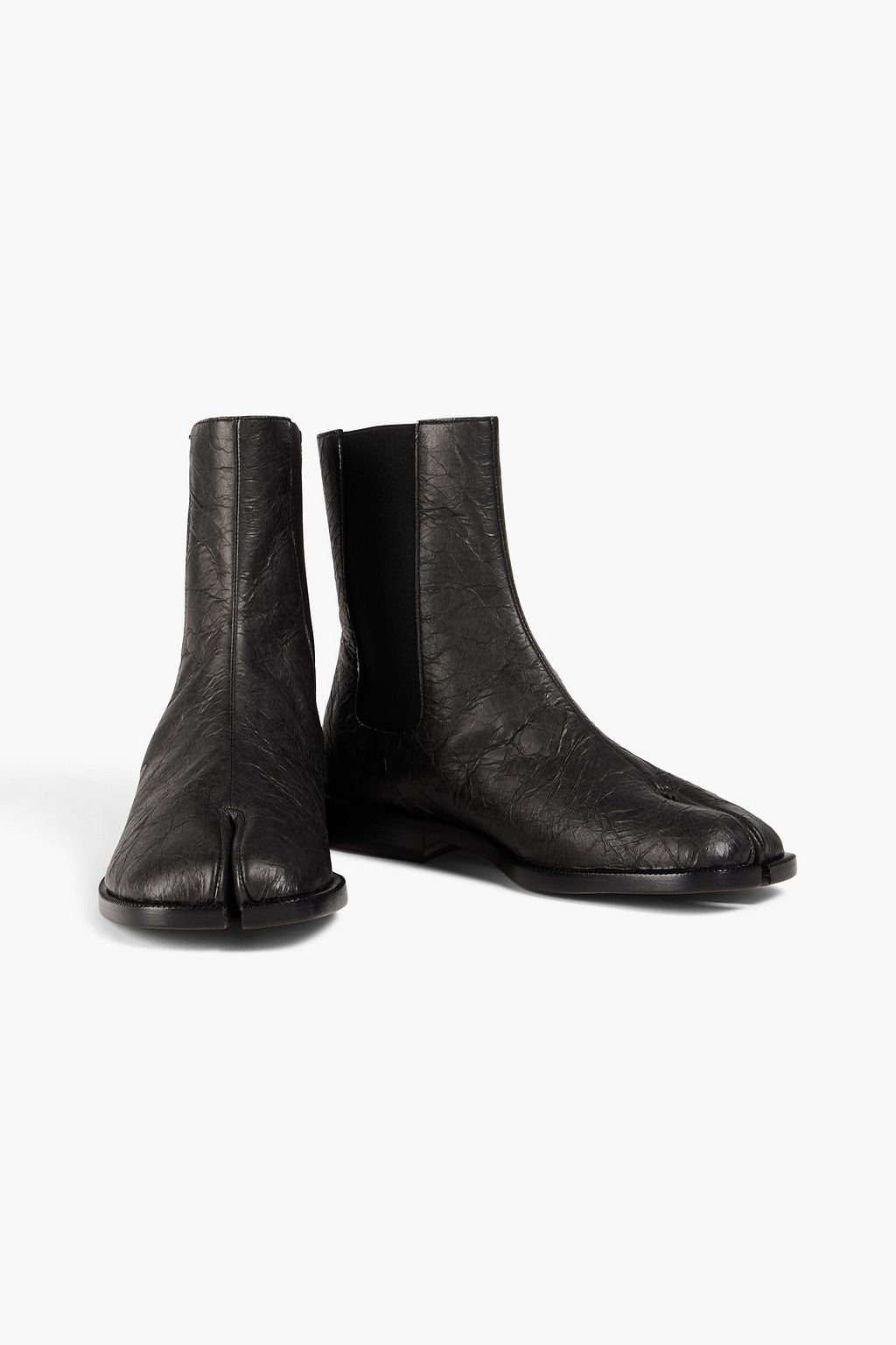 MAISON MARGIELA Tabi crinkled faux leather Chelsea boots