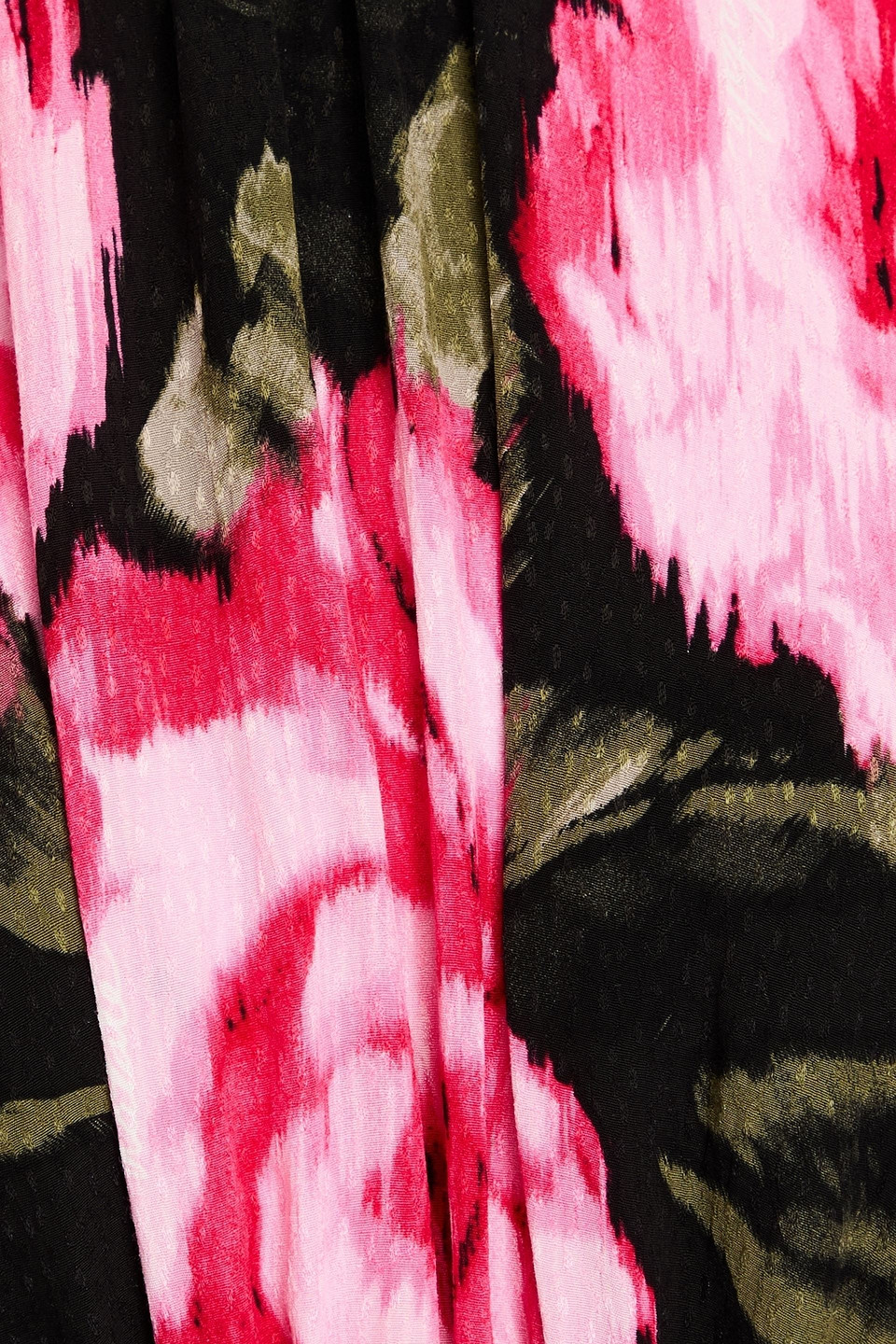 Rotate Birger Christensen Open-back Floral-print Jacquard Midi Dress In Pink