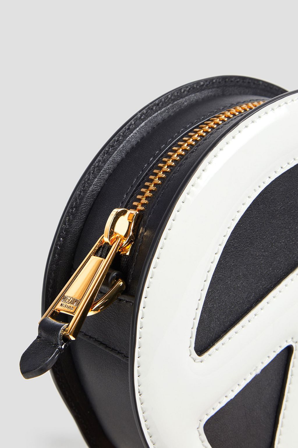 MOSCHINO Two-tone leather cross-body bag