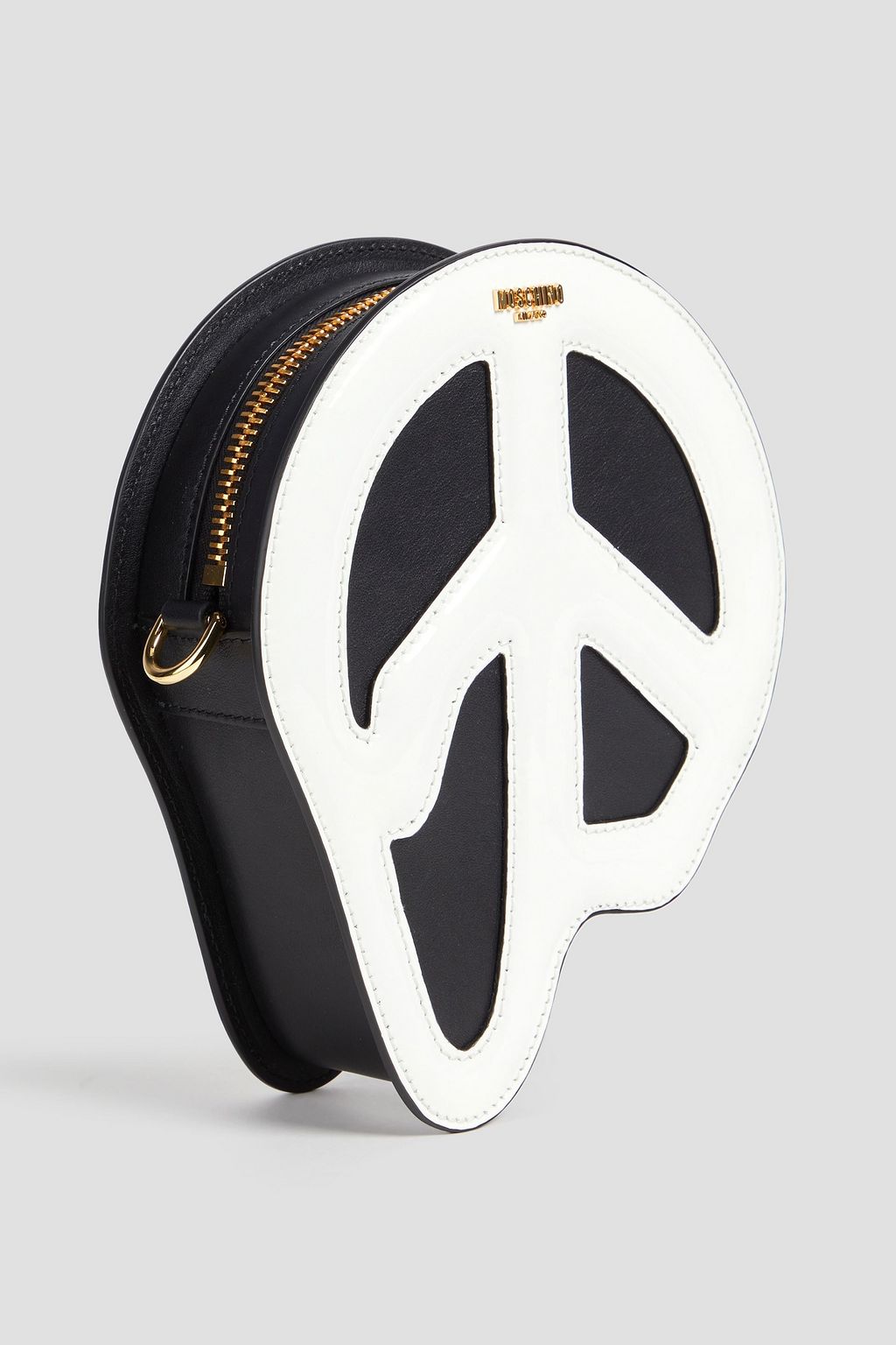 MOSCHINO Two-tone leather cross-body bag