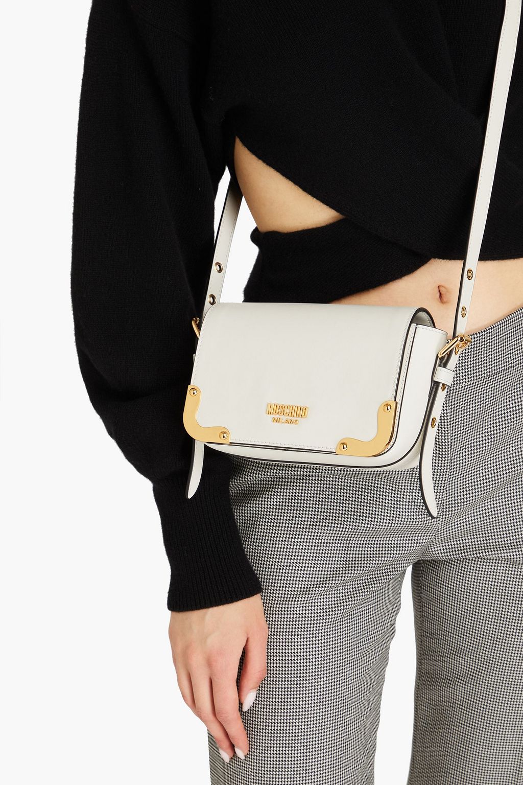 MOSCHINO حقيبة كروس بودي من الجلد