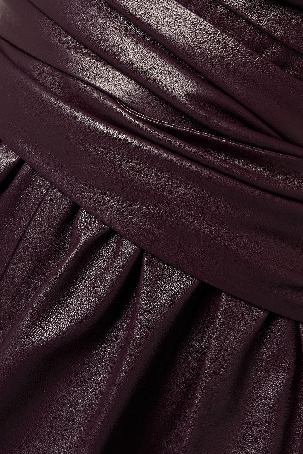 ALTUZARRA Corfu off-the-shoulder gathered leather midi dress