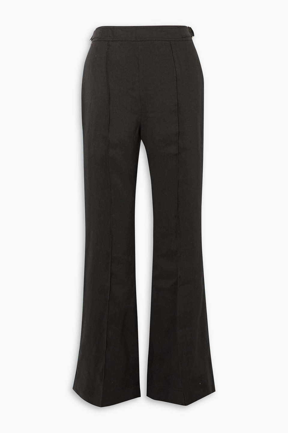 Aje Elements Linen-blend Flared Pants In Black