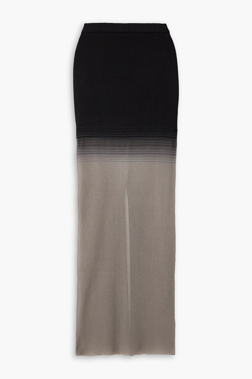 Grace Ling Evanescent Dégradé Knitted Maxi Skirt In Gray