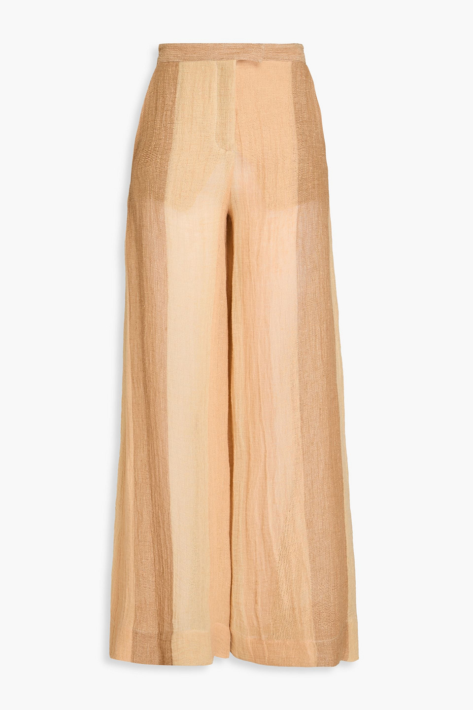 Lisa Marie Fernandez Striped Linen-blend Gauze Pants In Pastel Orange