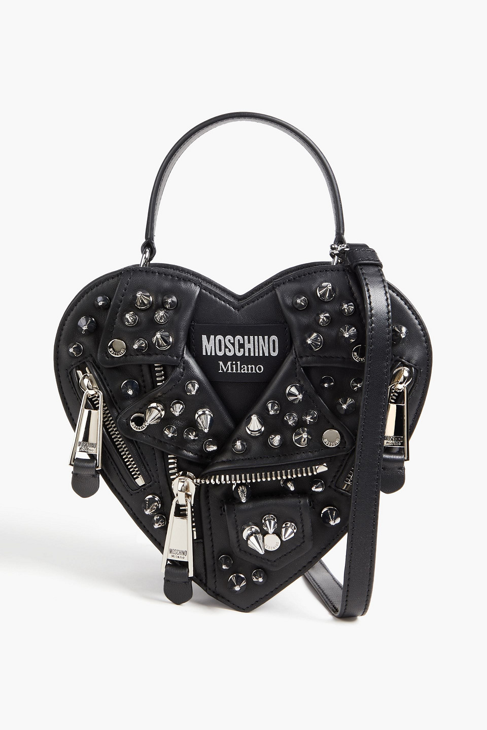 Moschino Tote Bag Aus Leder Mit Verzierung In Schwarz