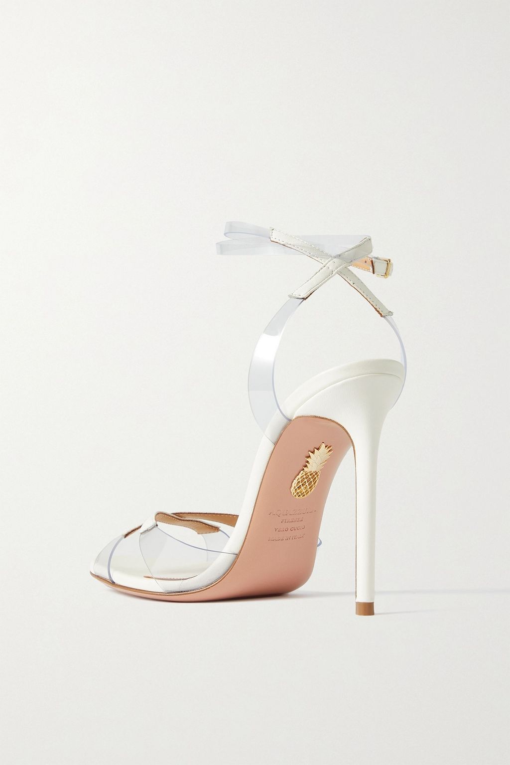 AQUAZZURA Illusions Plexi 105 PVC and leather sandals