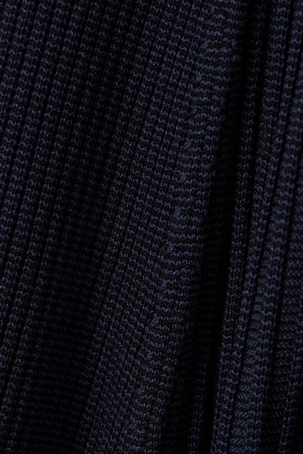 GANNI Cold-shoulder ribbed-knit midi dress