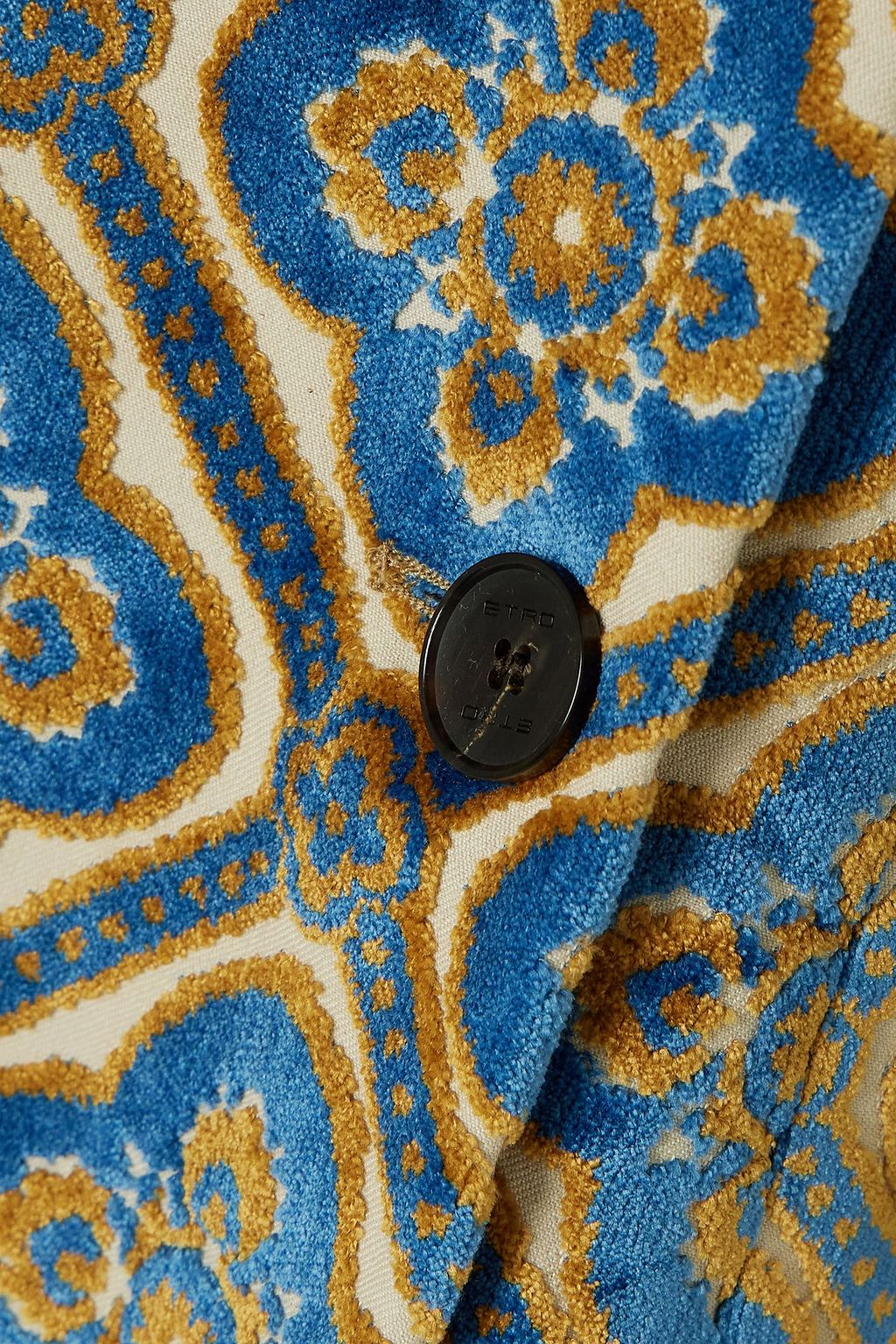 ETRO Double-breasted velvet-jacquard coat