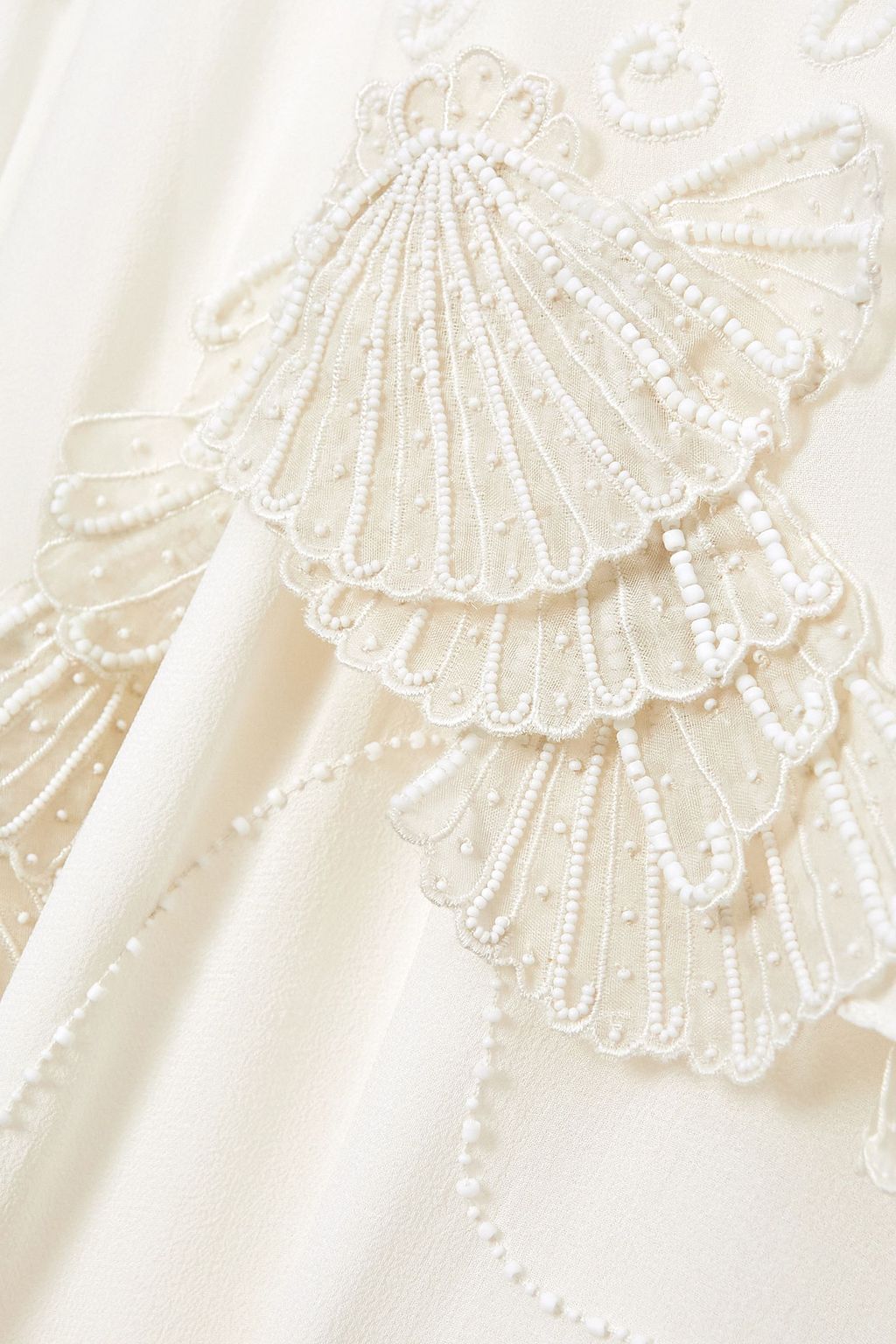 ISABEL MARANT Viana ruffled bead-embellished silk-chiffon dress