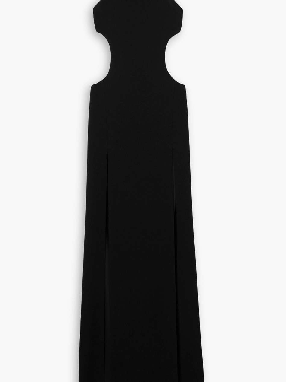 cutout crepe maxi dress