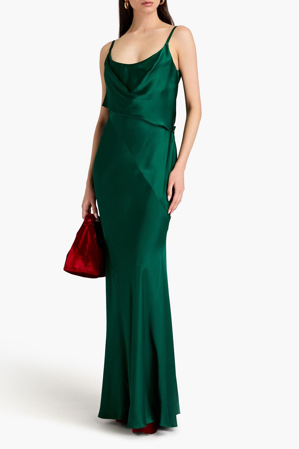 ALBERTA FERRETTI Draped satin gown