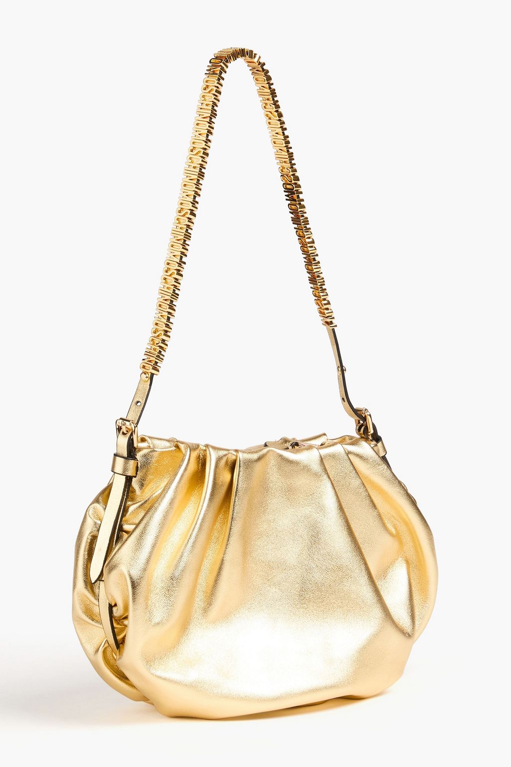 MOSCHINO Metallic faux leather shoulder bag