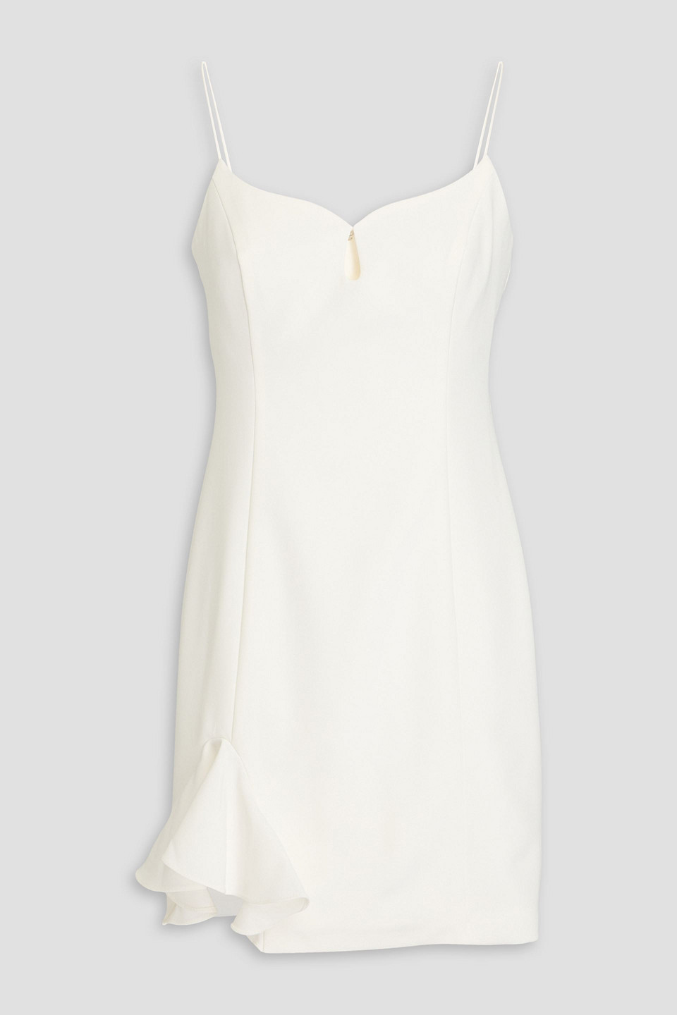 Jillian ruffled cutout crepe mini dress