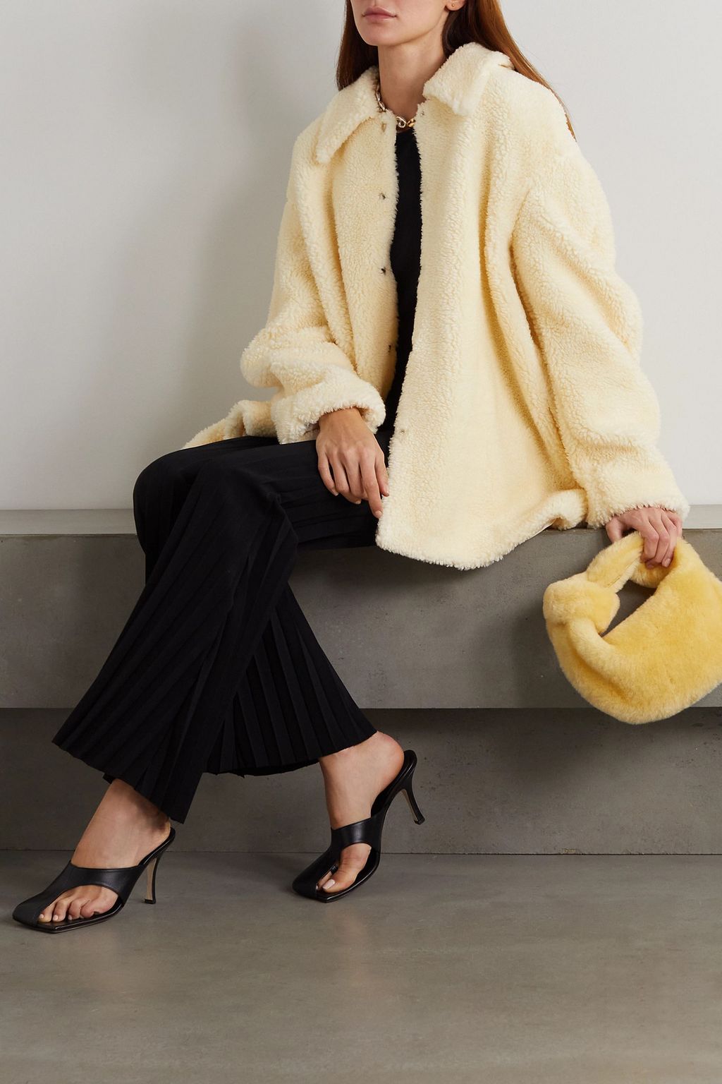 A.W.A.K.E. MODE Oversized faux shearling jacket