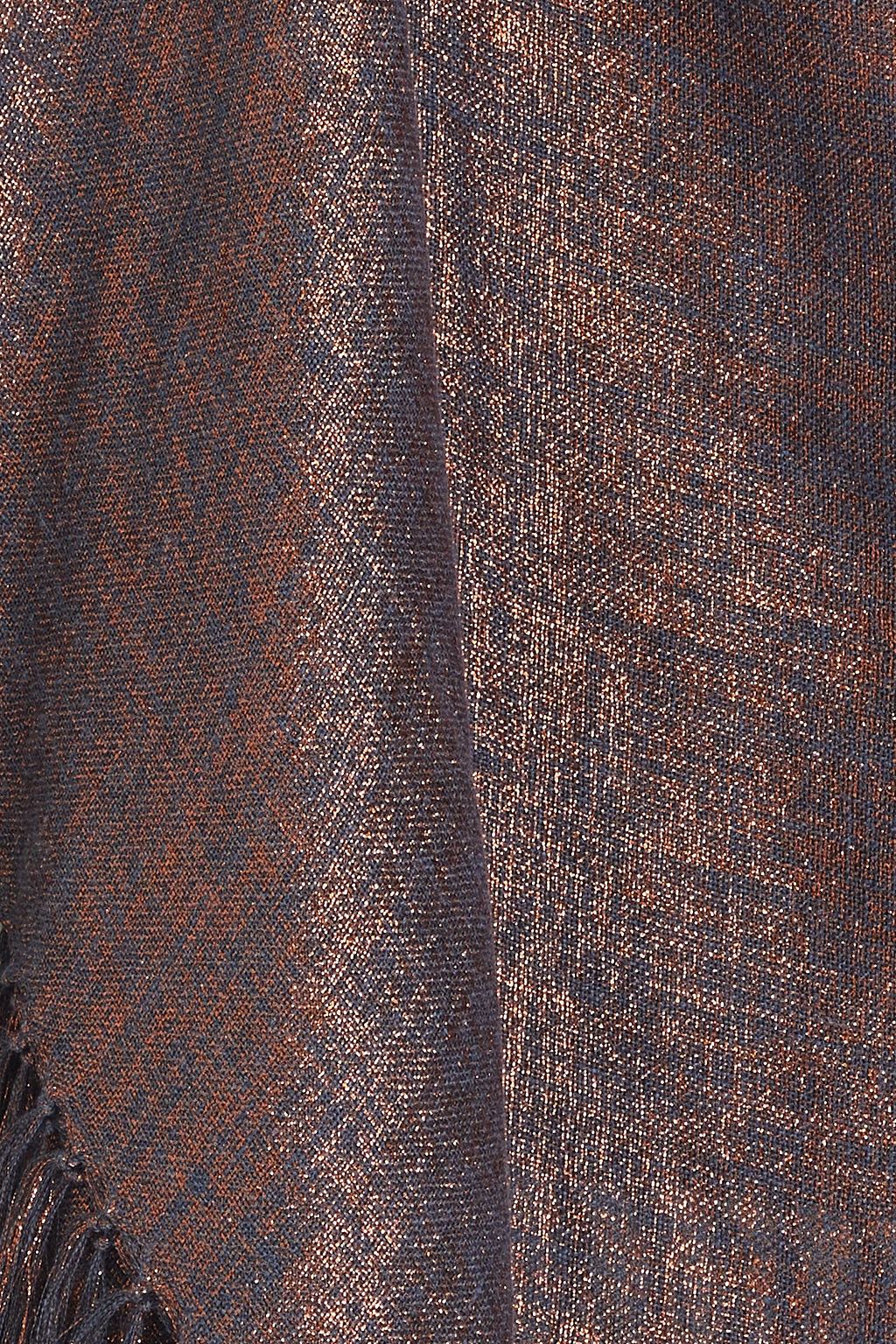 BRUNELLO CUCINELLI Überwurf aus Metallic-Gaze mit Fransen