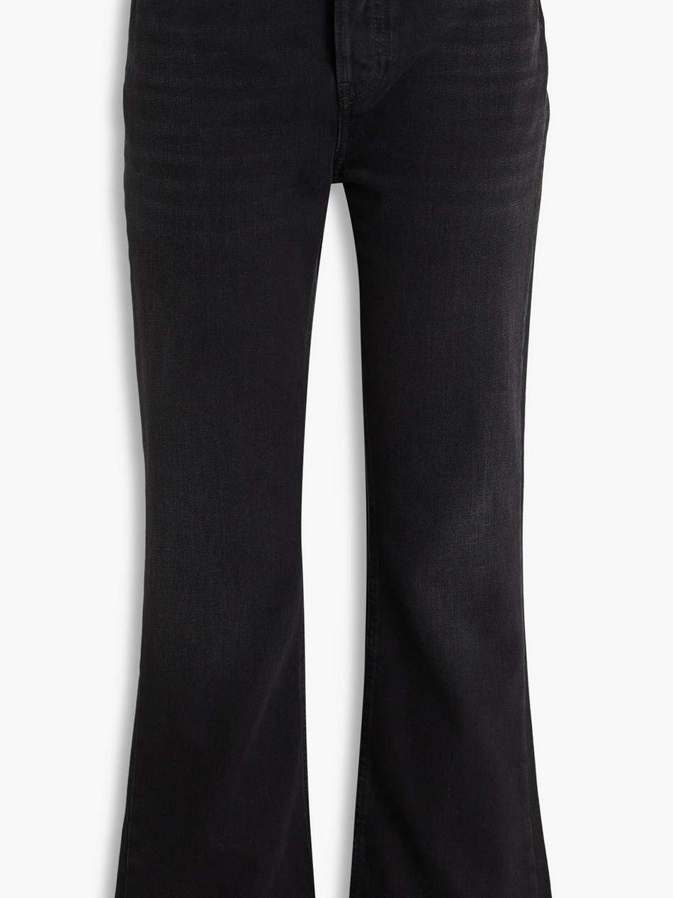 high-rise kick-flare jeans