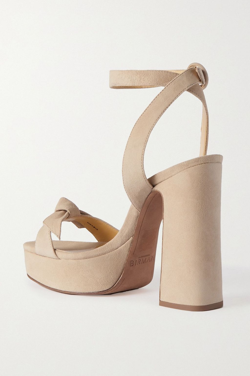 ALEXANDRE BIRMAN 클라리타 커브 리본 장식 스웨이드 플랫폼 샌들