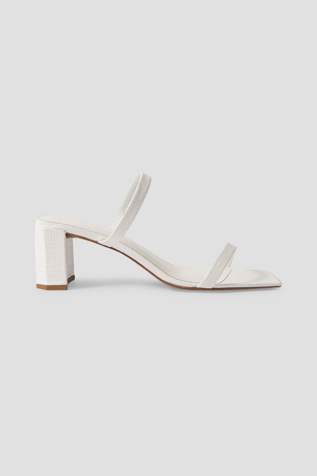 BY FAR Tanya lizard effect leather mules THE OUTNET