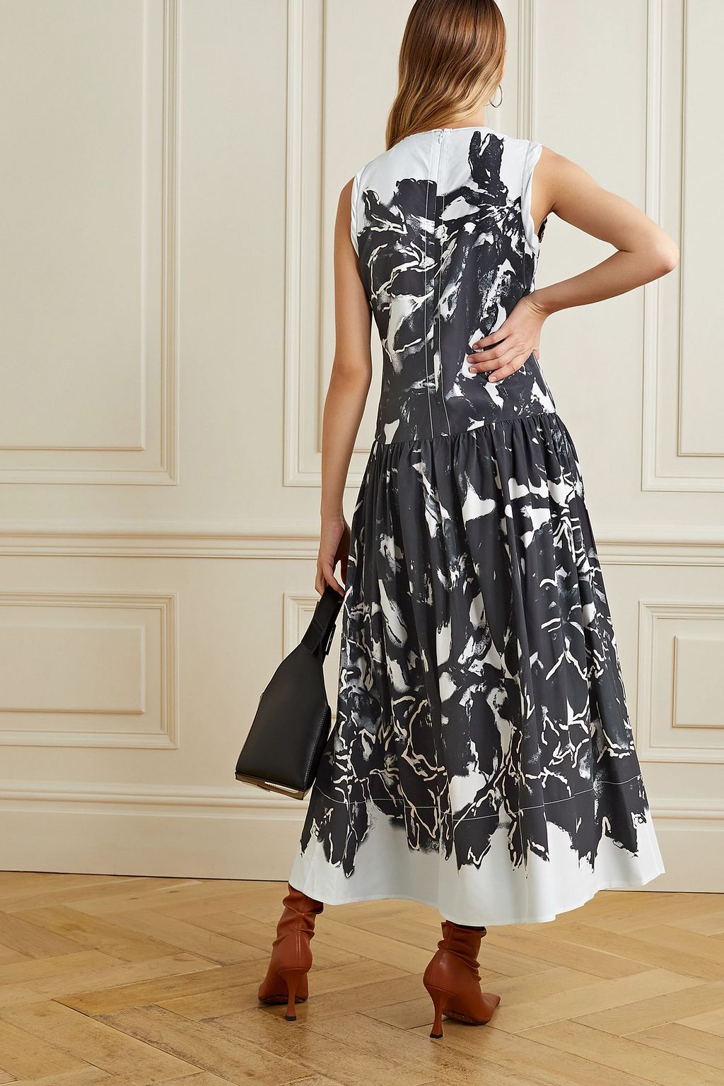 PROENZA SCHOULER فستان من الكريب بطبعات