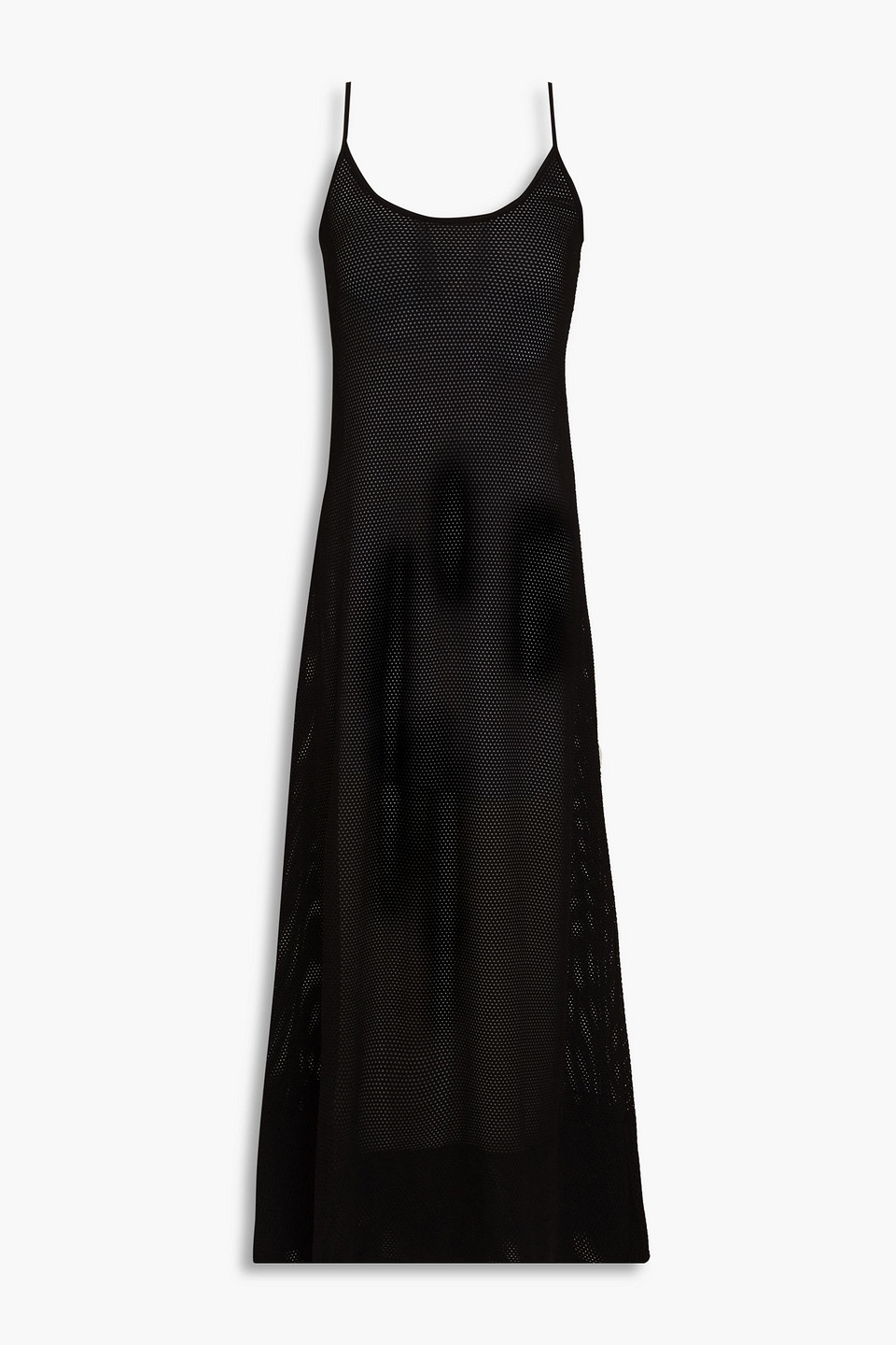 Enza Costa Stretch Cotton And Modal-blend Midi Slip Dress In Black