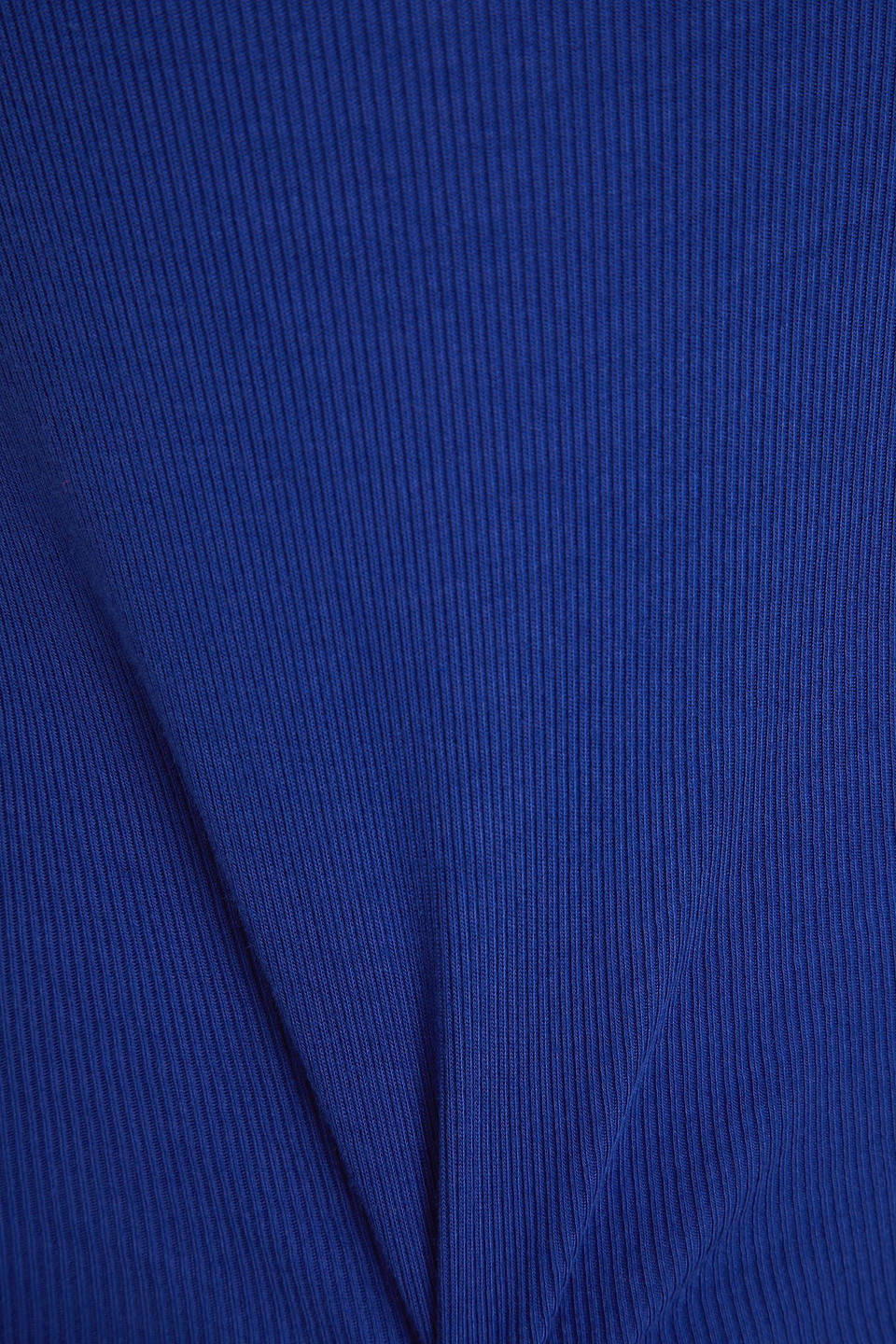 Shop Enza Costa Strapless Ribbed Jersey Midi Dress In Royal Blue