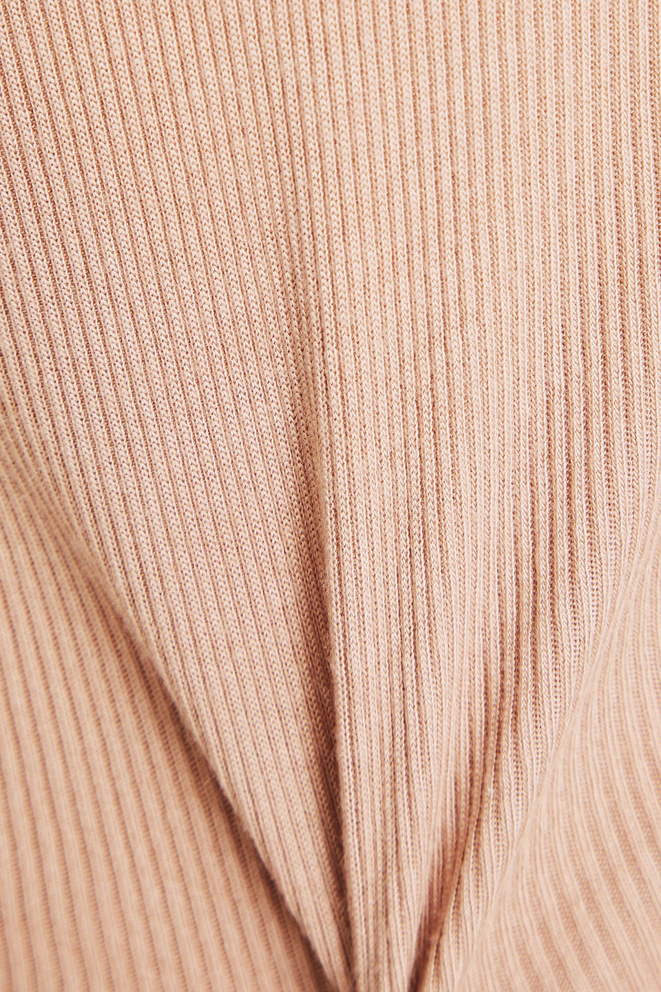 ENZA COSTA ONE-SHOULDER CUTOUT RIBBED JERSEY TOP