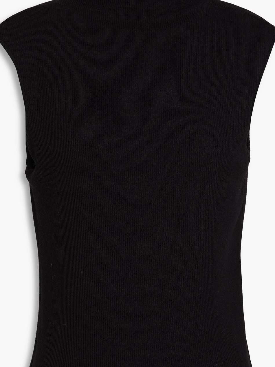 ribbed-knit turtleneck top
