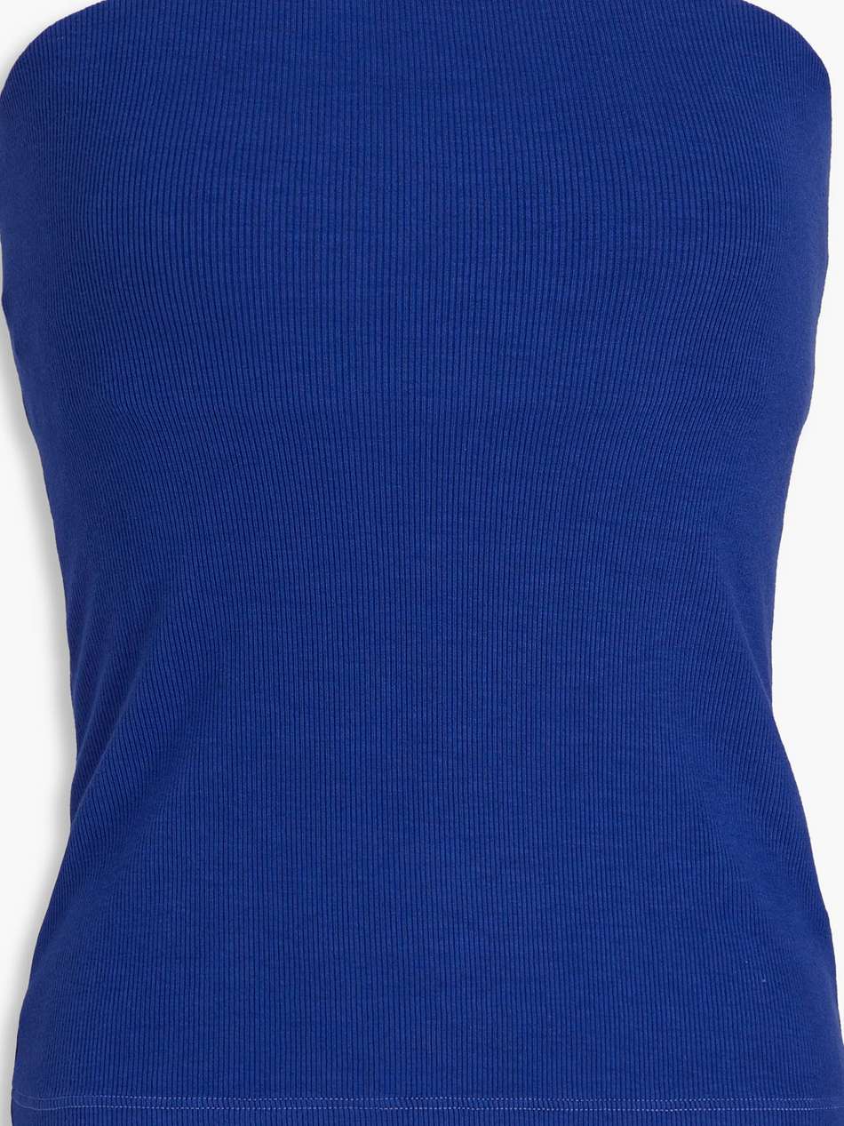 strapless ribbed jersey top