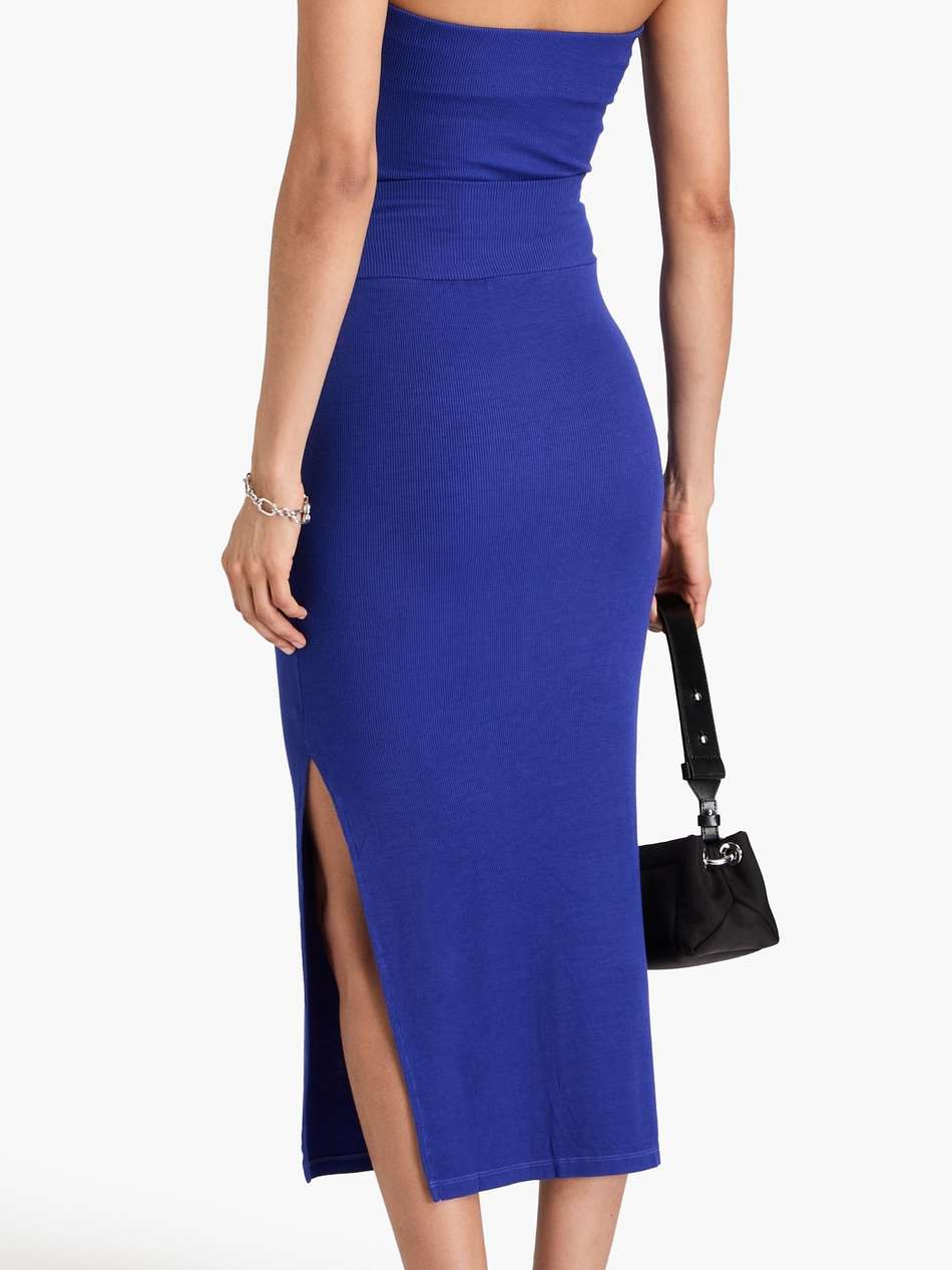 ribbed jersey midi skirt