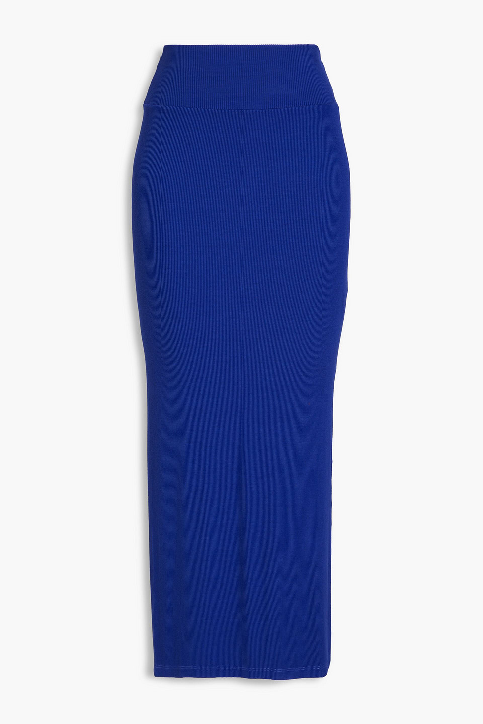 Enza Costa Ribbed Jersey Midi Skirt In Royal Blue