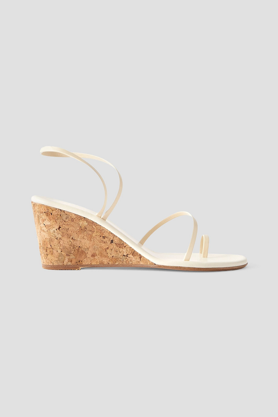 Ancient Greek Sandals Chora Leather Wedge Sandals In Cream